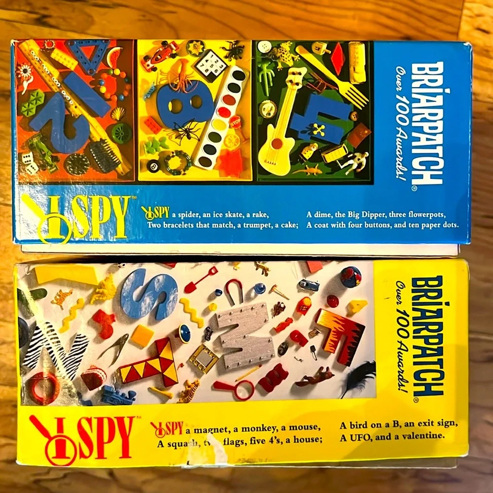Briarpatch I Spy set of 2 riddle puzzles 63 pieces letters numbers kids ages 5+